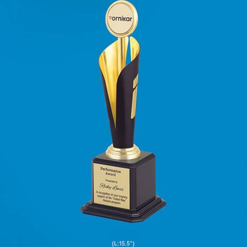 Aluminum Corporate Award Trophy Black And Gold With Printed Design 3870 Manufacturers in Delhi