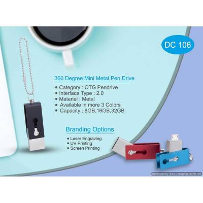 Black 360 Degree Metal Pendrive Perfect for Office Home and Corporate Use Manufacturers in Chandigarh