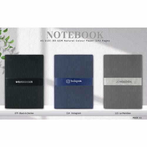 Black Blue And Grey A5 Rectangular Notebook Manufacturers in Delhi