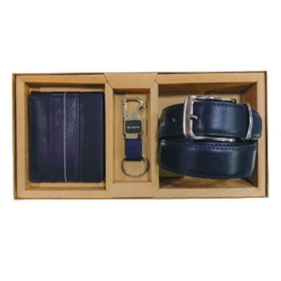 Black Genuine Leather Belts for Men 3 in 1 Corporate Gift Set Manufacturers in Udyog Vihar