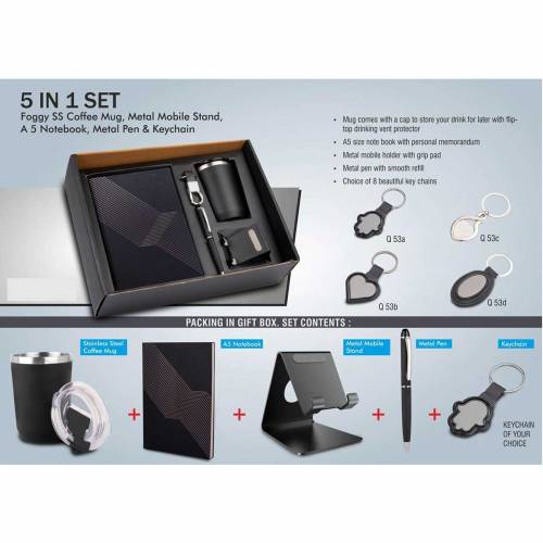 Black Metal 4 In 1 Promotional Gift Set for Corporate Gifting Manufacturers in Delhi