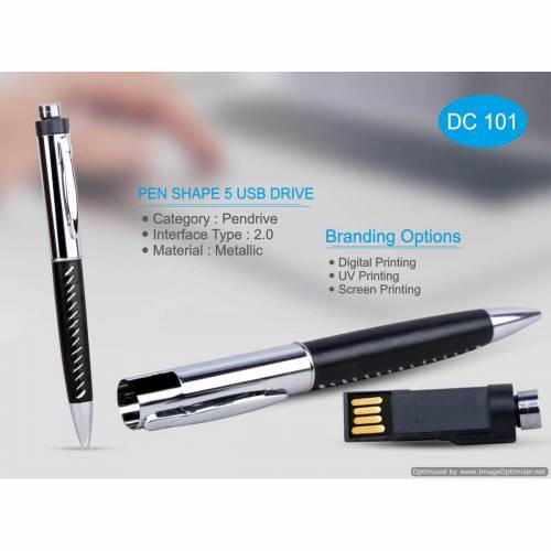 Black Metal Pen with Pen Drive For Home and Office Use Manufacturers in Delhi