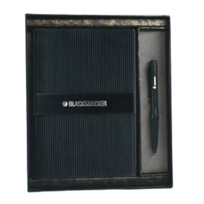 Black Metal and Leather 2 in 1 Corporate Gift Set Perfect for Gifting Manufacturers in Udyog Vihar