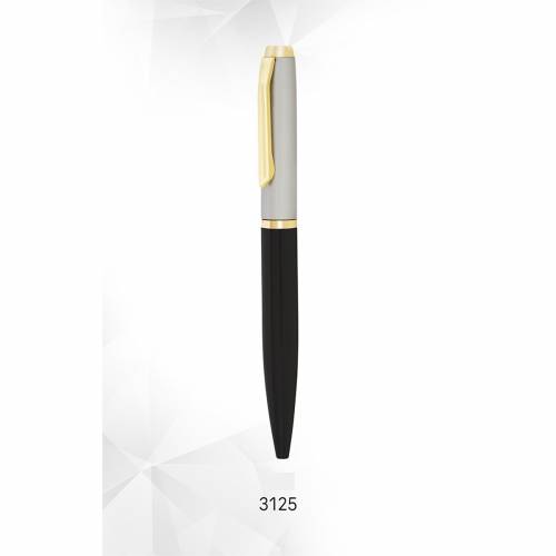 Black and Silver Metal Ballpoint Pen with Blue Ink Customizable for Promotional Use Manufacturers in Delhi