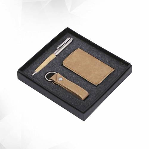 Brown Leather Corporate Gift Set 3 In 1 Perfect Gift for Any Occasion Manufacturers in Delhi