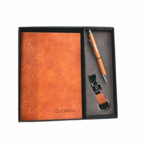 Brown Pen Keychain And Diary Gift Set Perfect for Gifting Manufacturers in Delhi