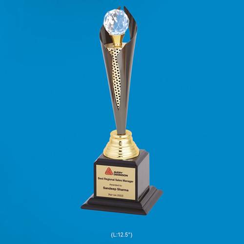 Corporate Award Trophy Metal Golden With Printed Design For Awards 3860 Manufacturers in Delhi