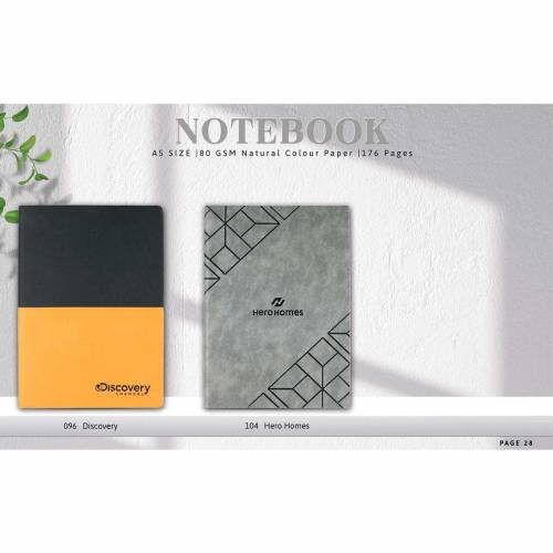 Corporate Gifting A4 PU Cover Notebook Black Base Pages Manufacturers in Delhi