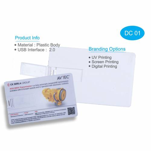 Credit Card Shape Metal Pendrive Standard USB for Office and Function Gifts Manufacturers in Delhi