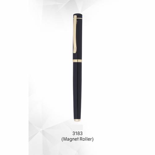 Custom Black Metal Premium Roller Pen Blue Ink Print Option Manufacturers in Delhi