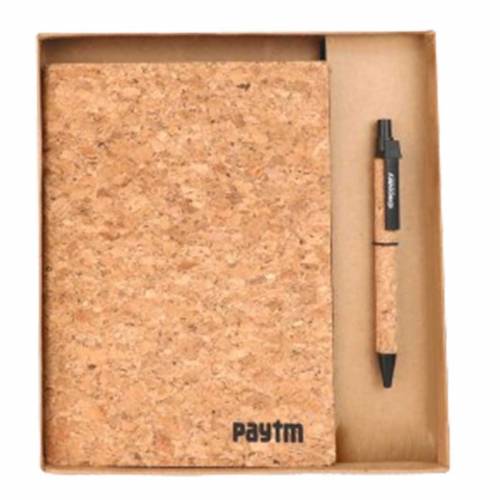 Custom Cork Pen & Diary Set For Promotional Corporate Gifts Manufacturers in Delhi
