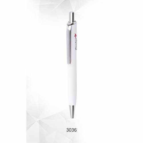 Customizable White Plastic Ballpoint Pen Blue Black and Red Ink Ideal for Writing Manufacturers in Delhi