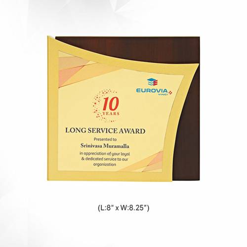 Customized Wooden Corporate Trophy Rectangular Printed for Recognition Awards 3727 Manufacturers in Delhi
