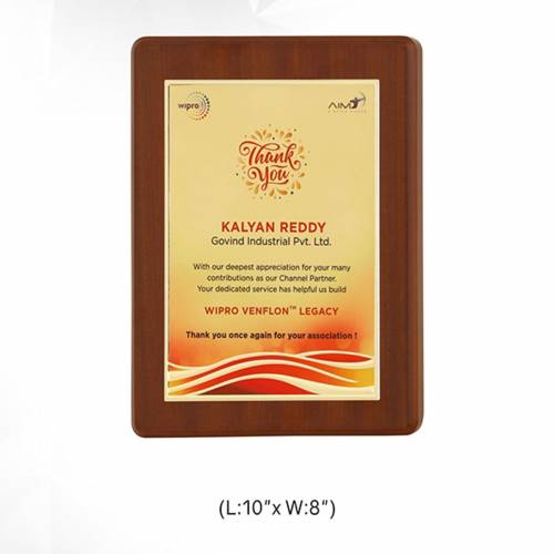 Customized Wooden Plaque Memento Trophy for Awards 3715 Manufacturers in Delhi