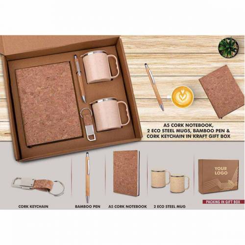 Elegant Brown 5 In 1 Corporate Gift Set for Special Occasions Manufacturers in Delhi