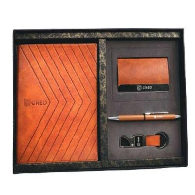 Elegant Brown Metal Notebook Gift Set Perfect for Corporate Gifting Manufacturers in Udyog Vihar