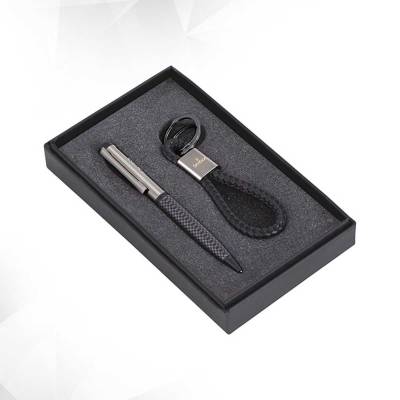 Exclusive Black Key Chain and Pen Gift Box For Corporate Gifts Manufacturers in Udyog Vihar
