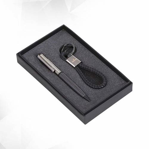 Exclusive Black Key Chain and Pen Gift Box For Corporate Gifts Manufacturers in Delhi