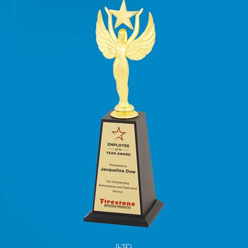 Firestone Trophy Award Golden Metal With Printed Design For Award Ceremonies 3867 Manufacturers in Delhi