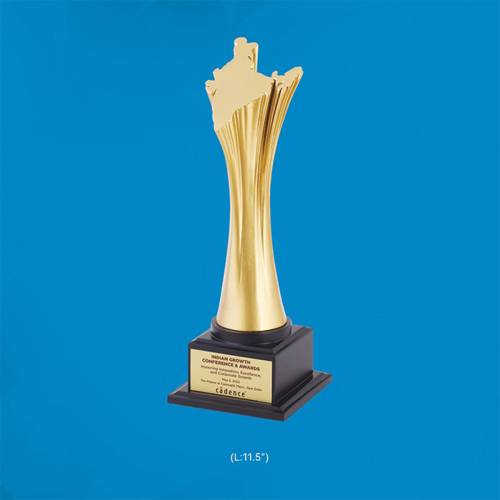 India Winner Award Black And Gold Wood And Resin With Sublimation Metal Plate For Awards 3872 Manufacturers in Delhi