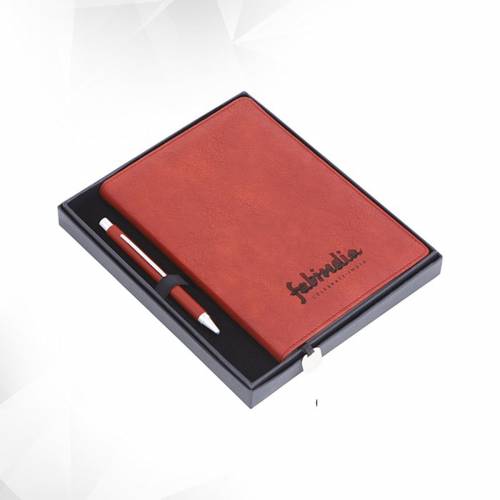 Leather Cover A5 Notebook and Pen Set For Corporate Gifting Manufacturers in Delhi