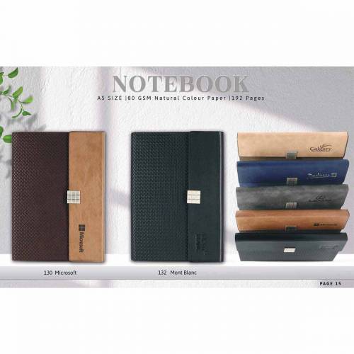 Leather Cover Perfect Bound Notebook Multi Color Single Line Ruling For Gifting Manufacturers in Delhi