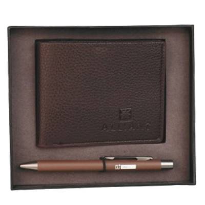 Leather Wallet With Ball Pen 2 in 1 Gift Set for Corporate Gifts Manufacturers in Udyog Vihar