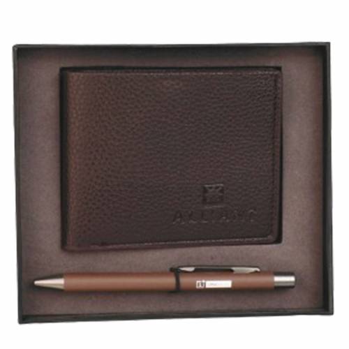 Leather Wallet With Ball Pen 2 in 1 Gift Set for Corporate Gifts Manufacturers in Delhi