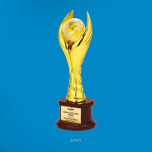 Metal Corporate Award Trophy Brown And Golden For Recognition And Awards 3875 Manufacturers in Delhi