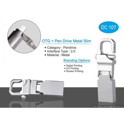 Metal OTG Slim Pendrive Hook Style for Corporate Use Office and Home Manufacturers in Chandigarh