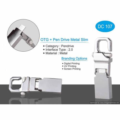 Metal OTG Slim Pendrive Hook Style for Corporate Use Office and Home Manufacturers in Delhi