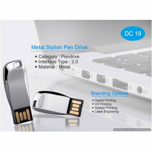 Metal Stylish Pendrive Black Color Perfect for Office Home and College Use Manufacturers in Delhi