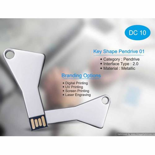 New Key Shape Metal Pendrive Perfect for Corporate Use Manufacturers in Delhi