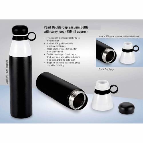 Pearl Double Cap Vacuum Bottle With Carry Loop Manufacturers in Delhi