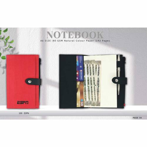 Perfect Bound PU Leather Notebook Soft Cover Single Line Ruling For Gifting Manufacturers in Delhi