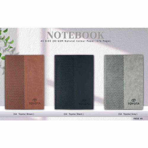 Personalized A5 PU Promotional Diary Notebook Brown Black Grey Rectangular Shape Manufacturers in Delhi