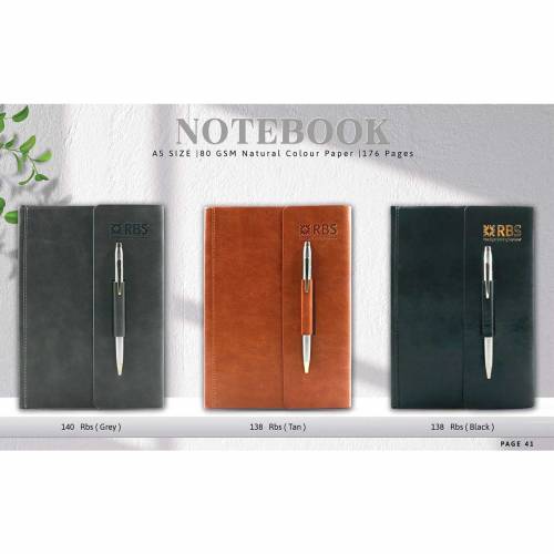 Premium A5 PU Cover Black Notebook With Pen Set Ideal For Corporate Gifting Manufacturers in Delhi