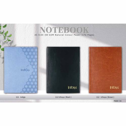 Premium A5 PU Customisable Promotional Notebook Diary Multi Color Rectangular Manufacturers in Delhi