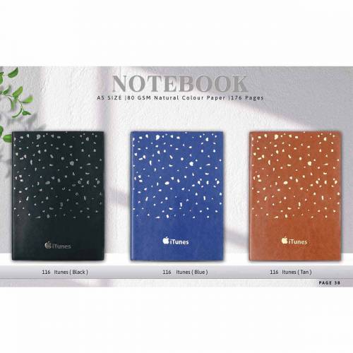 Premium A5 PU Leather Soft Cover Diary Single Line Blue Black And Brown Customisable Manufacturers in Delhi