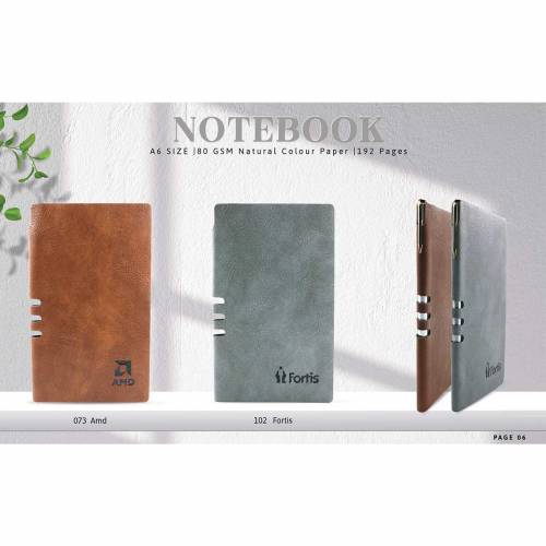 Premium A6 Rectangular Cork Notebook Brown And Grey Manufacturers in Delhi