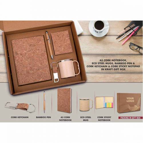 Premium Brown PU 5 In 1 Corporate Gift Set for Special Occasions Manufacturers in Delhi