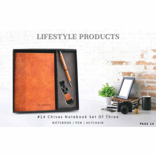 Premium Chivas Orange Notebook Corporate Gift Set Ideal for Gifting Manufacturers in Delhi