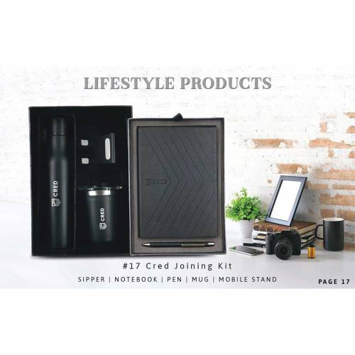 Premium Cred Joining Kit Corporate Gift Set in Black Ideal for Gifting Manufacturers in Delhi