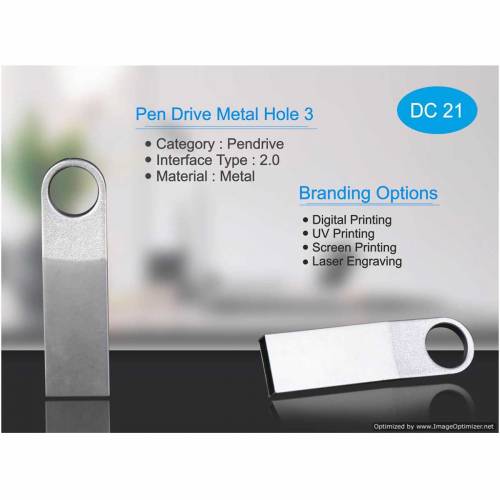 Premium Grey Metal Pendrive with Hole for Corporate and Promotional Use Manufacturers in Delhi