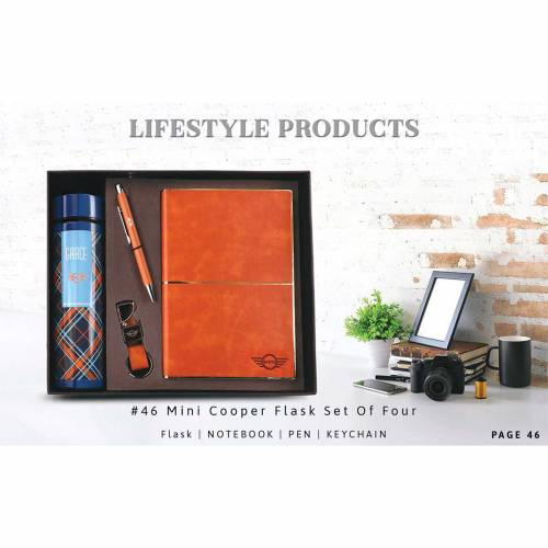 Premium Mini Cooper Leather Flask Set Corporate Gift Box for Business Gifting Manufacturers in Delhi