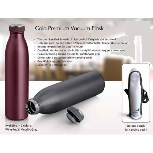 Premium Quality Stainless Steel Bottle Wine Red and Metallic Silver Manufacturers in Delhi