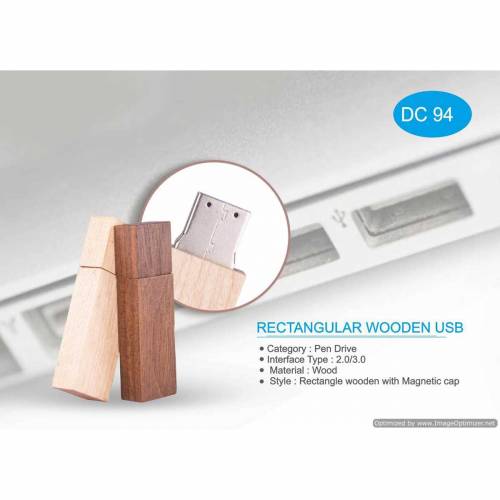 Premium Rectangular Wooden USB Pendrive Wooden Design Home and Office Use Manufacturers in Delhi
