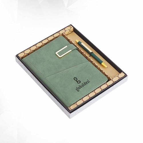 Premium Sea Green PU Executive Gift Set For Business Gifting Manufacturers in Delhi