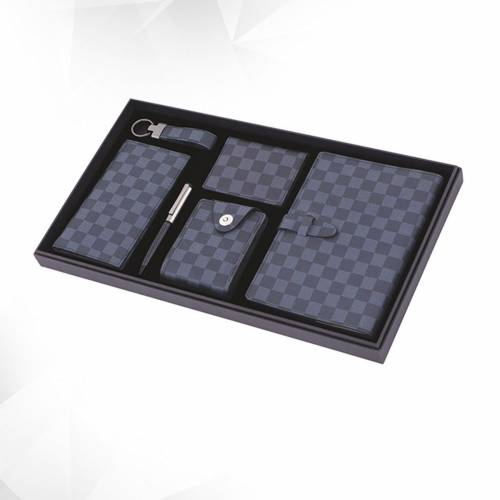 Premium Vento Check Grey Leather Gift Boxes Set for Special Occasions Manufacturers in Delhi