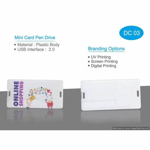 Premium White Mini Card USB Pen Drive for Office and Home Use Manufacturers in Delhi